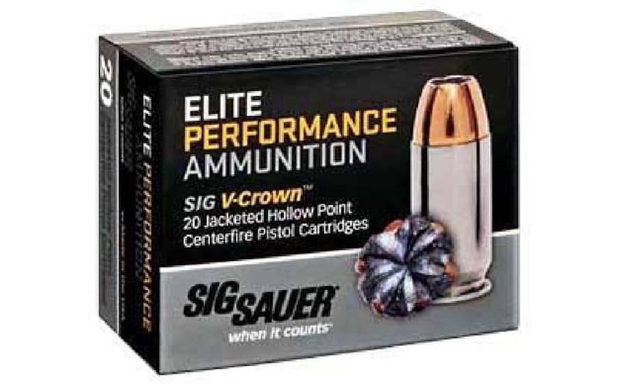 Sig Sauer Elite Performance 380 Auto, 90 gr Jacketed Hollow Point, 20 rounds