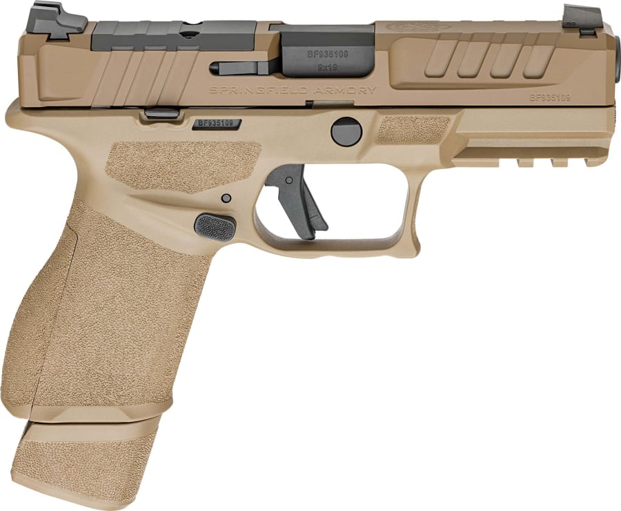 Springfield Armory USA Echelon Compact 9mm Luger Pistol, 15+1 and 18+1 rd, 4" barrel, Brown