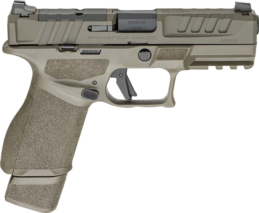 Springfield Armory USA Echelon Compact 9mm Luger Pistol, 15+1 and 18+1 rd, 4" barrel, Green
