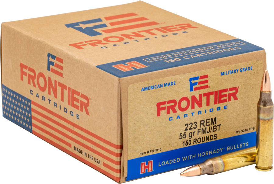 Hornady Frontier by Hornady 223 Rem, 55 gr Full Metal Jacket, 150 rounds