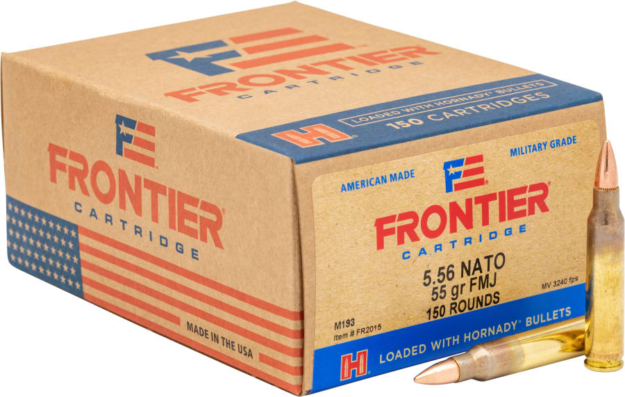 Hornady Frontier by Hornady 5.56 Nato, 55 gr M193 Full Metal Jacket, 150 rounds
