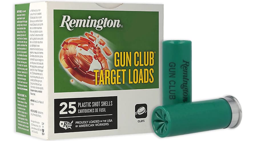 Remington Gun Club Target 12 Gauge, 2.75" shell, size 8 shot, 25 rounds (Model 20081)