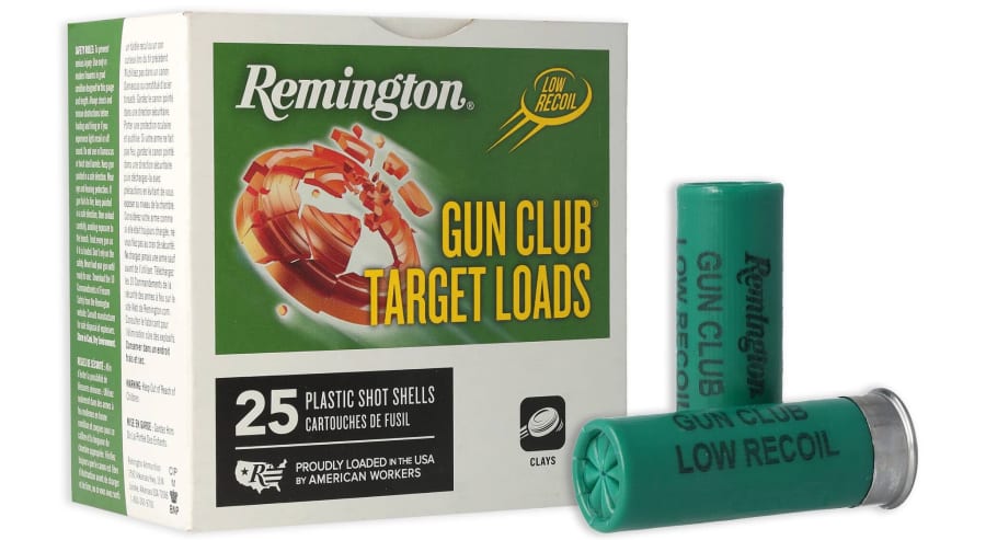 Remington Gun Club Target 12 Gauge, 2.75" shell, size 8 shot, 25 rounds (Model 20234)