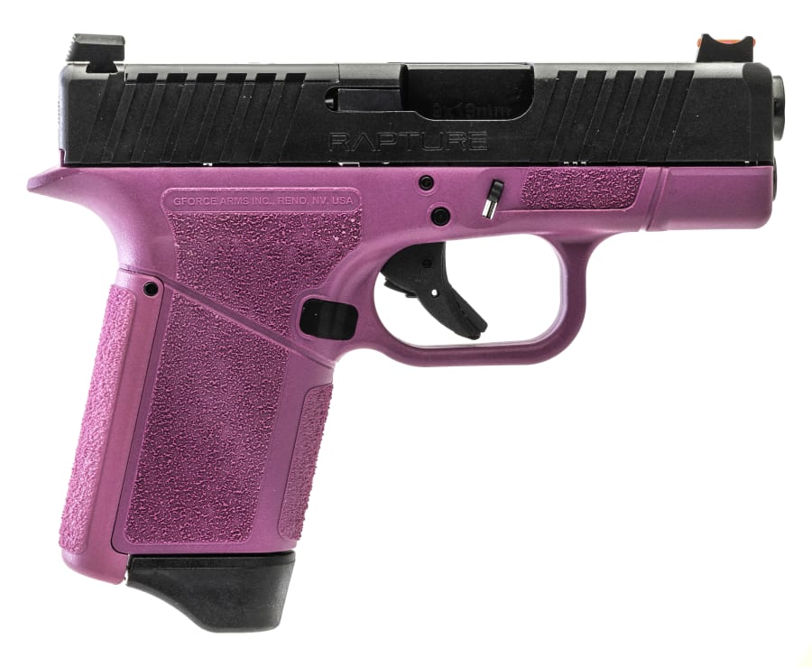 GForce Arms GF9 Rapture 9mm Luger Pistol, 12+1 rd, 3.25" barrel, Optic Ready, Pink (Model GF932512PIB)