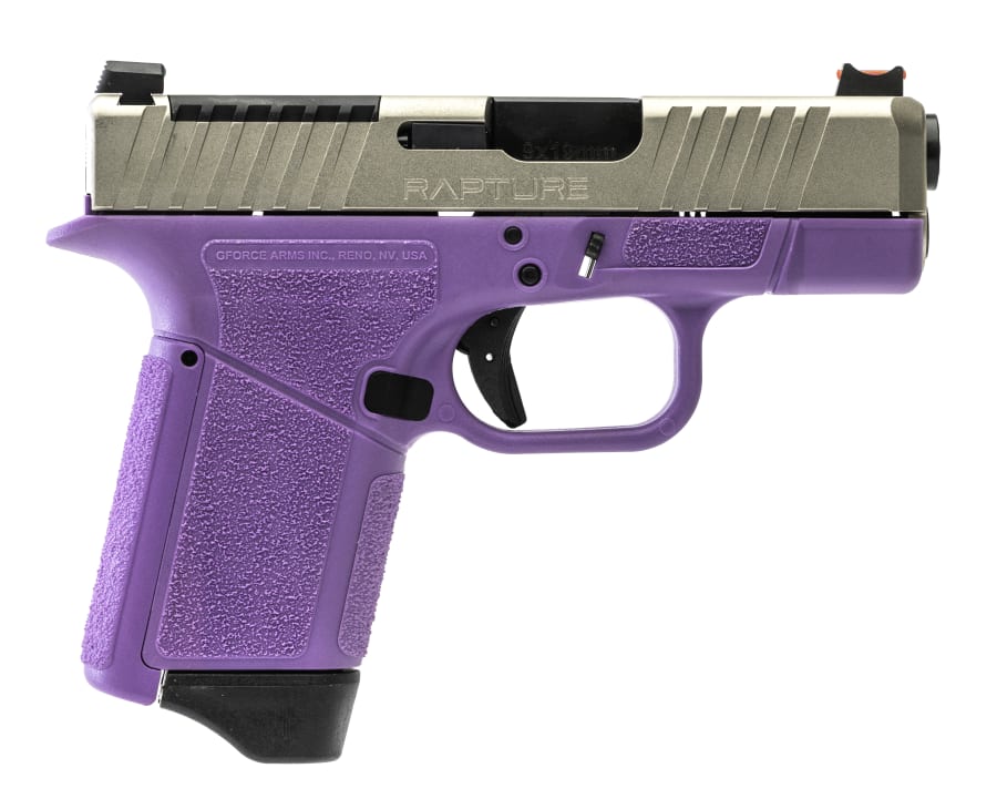 GForce Arms GF9 Rapture 9mm Luger Pistol, 12+1 rd, 3.25" barrel, Optic Ready, Purple (Model GF932512PUN)