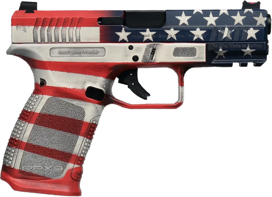 GForce Arms RPX9 Exodus USA 9mm Luger Pistol, 15+1 rd, 4.02" barrel, Black/Pattern