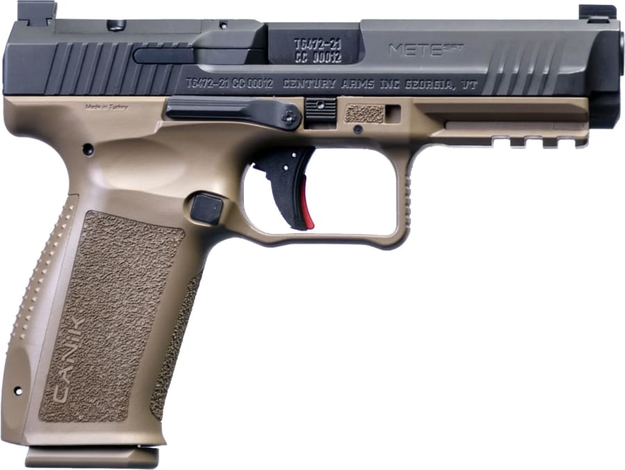 Canik METE SFT 9mm Luger Pistol, 10+1 rd, 4.46" barrel, Black/Brown