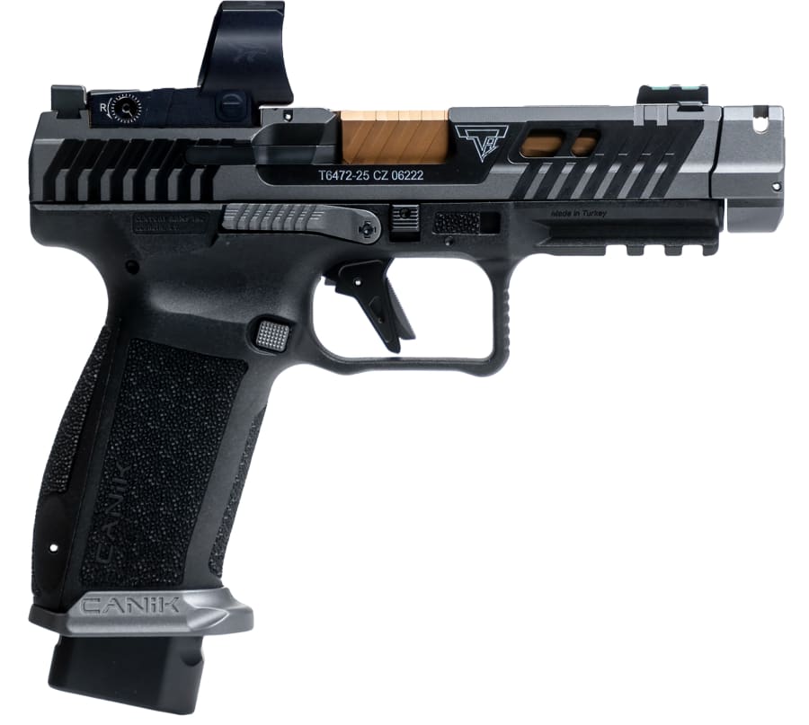 Canik TTi Combat 9mm Luger Pistol, 18+1 rd, 4.6" barrel, Smoke (Model HG7854SV-N)