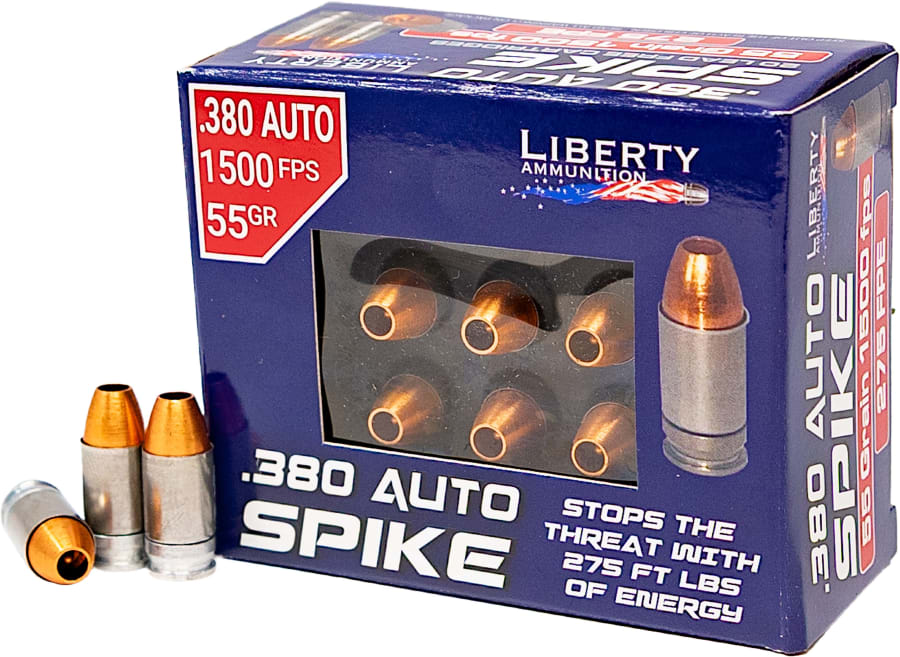 Liberty 380 Auto, 55 gr Open Cavity HP With Spike, 20 rounds