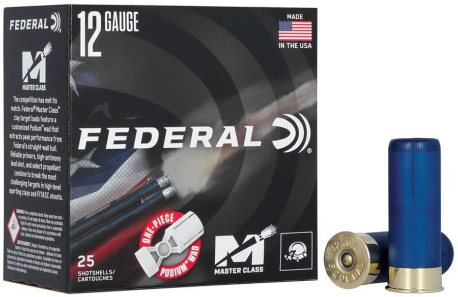 Federal Master Class 12 Gauge, 2.75" shell, size 7.5 shot, 25 rounds (Model MC12H1 7.5)