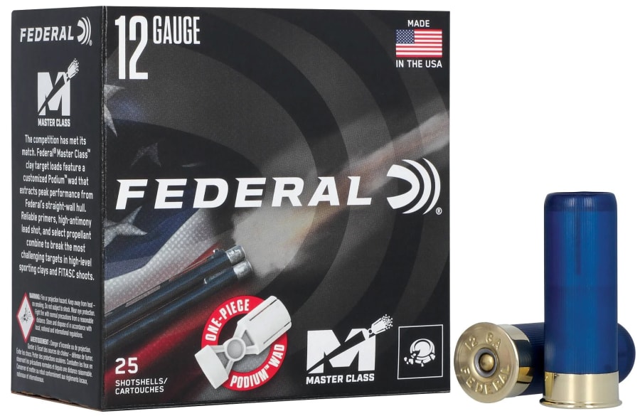 Federal Master Class 12 Gauge, 2.75" shell, size 7.5 shot, 25 rounds (Model MC12HC 7.5)