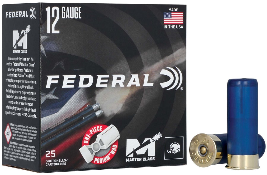 Federal Master Class 12 Gauge, 2.75" shell, size 7.5 shot, 25 rounds (Model MC12HC1 7.5)