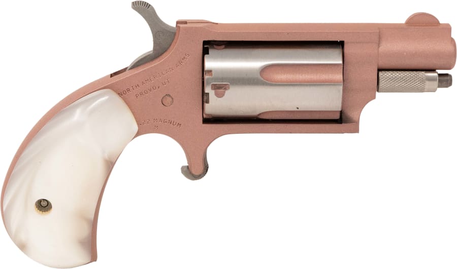 North American Arms Mini-Revolver 22 WMR, 5 rd, 1.125" barrel, Rose Gold (Model NAA-22MS-ROSE)