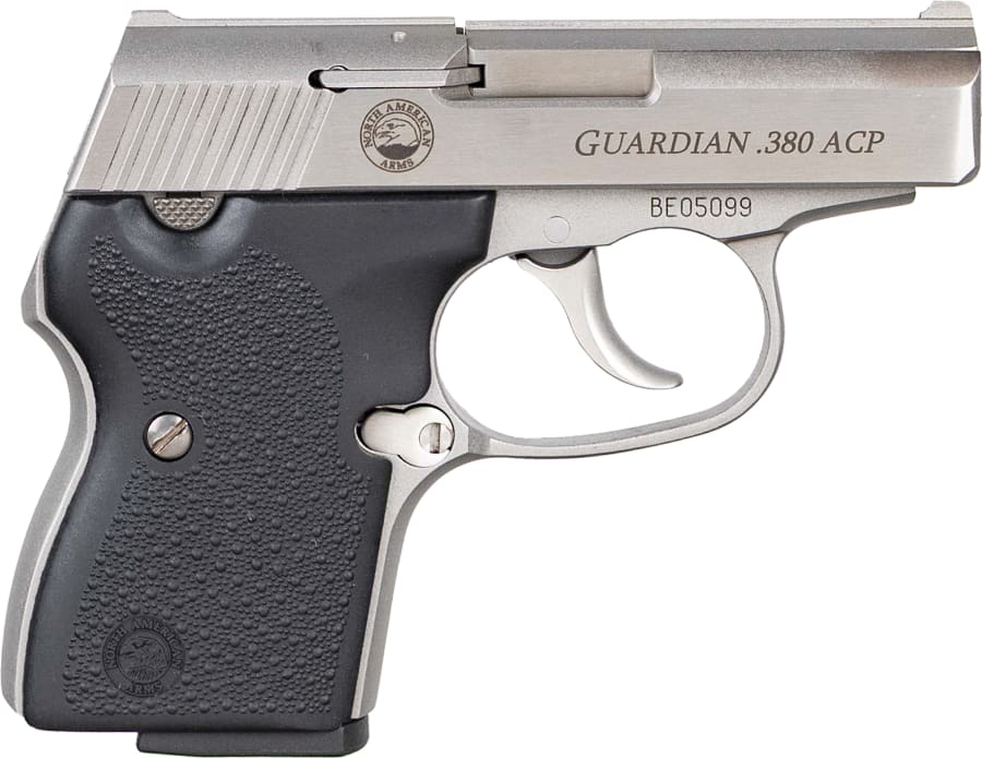 North American Arms Guardian 380 Auto Pistol, 6+1 rd, 2.5" barrel, Stainless Steel