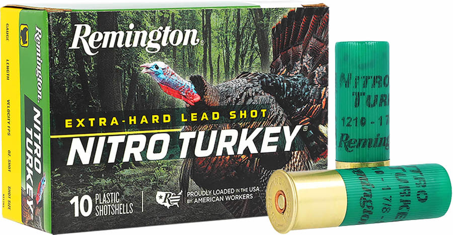 Remington Nitro Turkey Magnum 12 Gauge, 3" shell, size 5 shot, 10 rounds