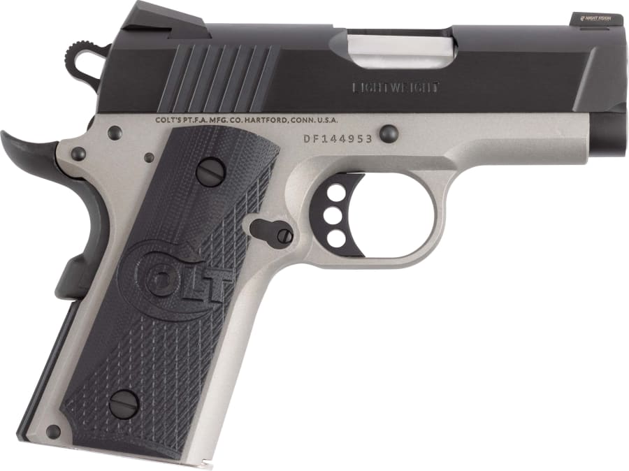 Colt Defender 45 Auto Pistol, 7+1 rd, 3" barrel, Two Tone (Model 07000XE-TT)