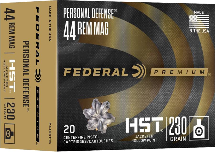 Federal 44 Rem Mag, 230 gr HST Jacketed Hollow Point, 20 rounds