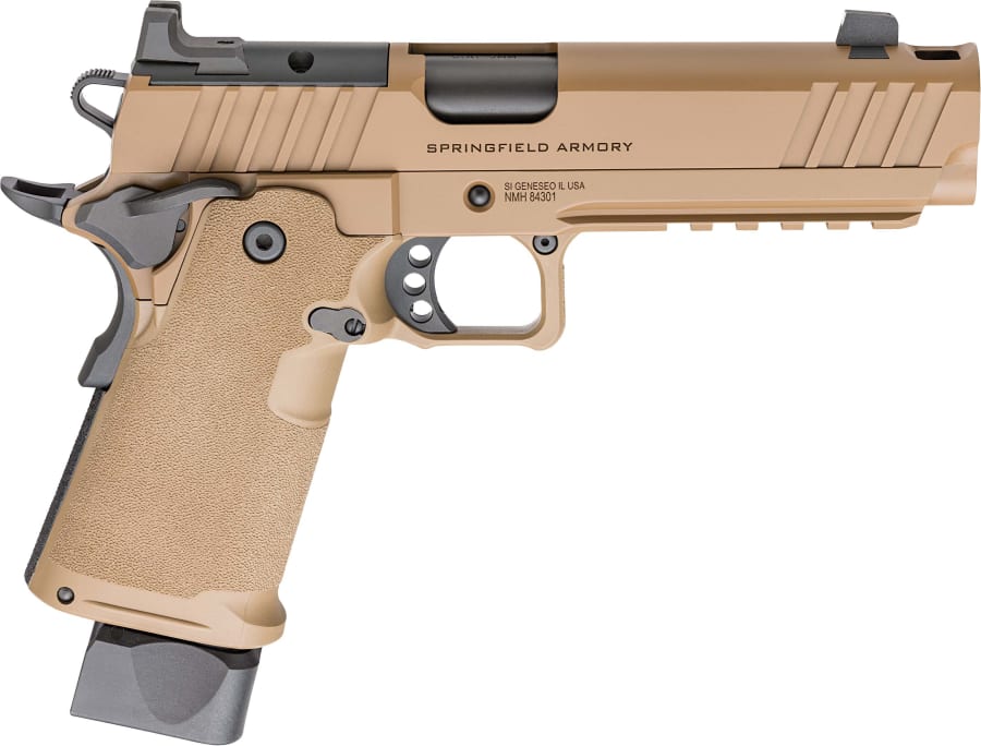 Springfield Armory USA Prodigy Optic Ready 9mm Luger Pistol, 17+1 and 20+1 rd, 5" barrel, Brown (Model PH9119AOSCB-COM)