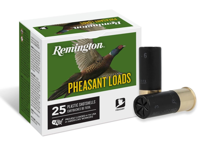 Remington Pheasant Load 12 Gauge, 2.75" shell, size 6 shot, 25 rounds