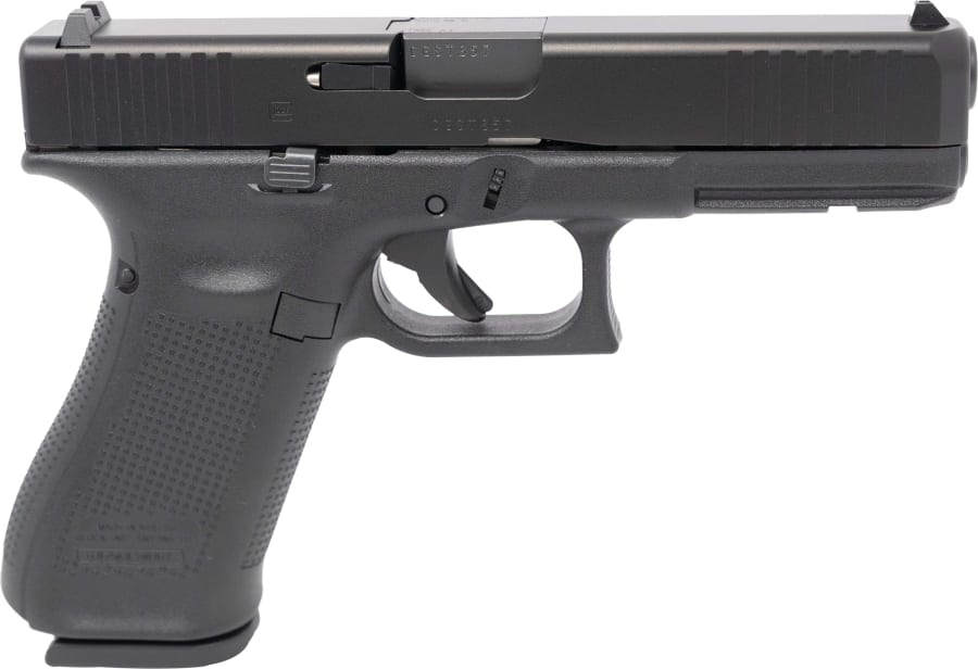 Glock 17 V Front Serrations 9mm Luger Pistol, 10+1 rd, 4.49" barrel, Black
