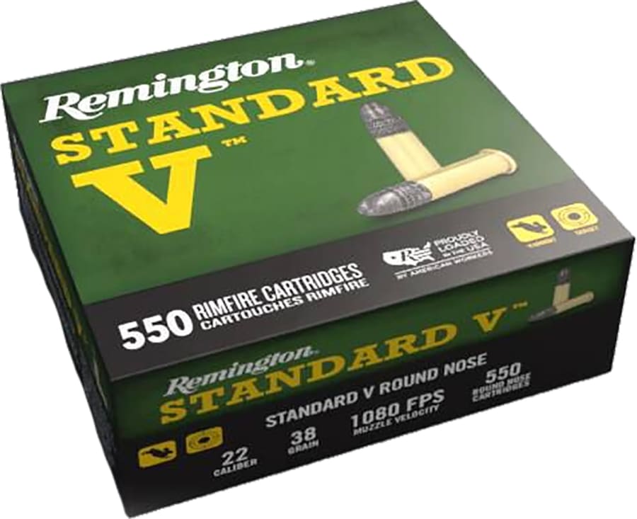 Remington Standard V 22 Lr, 38 gr Lead Round Nose, 550 rounds