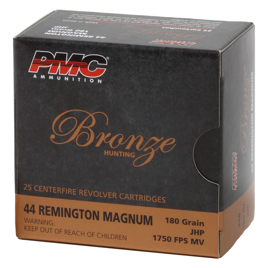 PMC Bronze 44 Rem Mag, 180 gr Jacketed Hollow Point, 25 rounds
