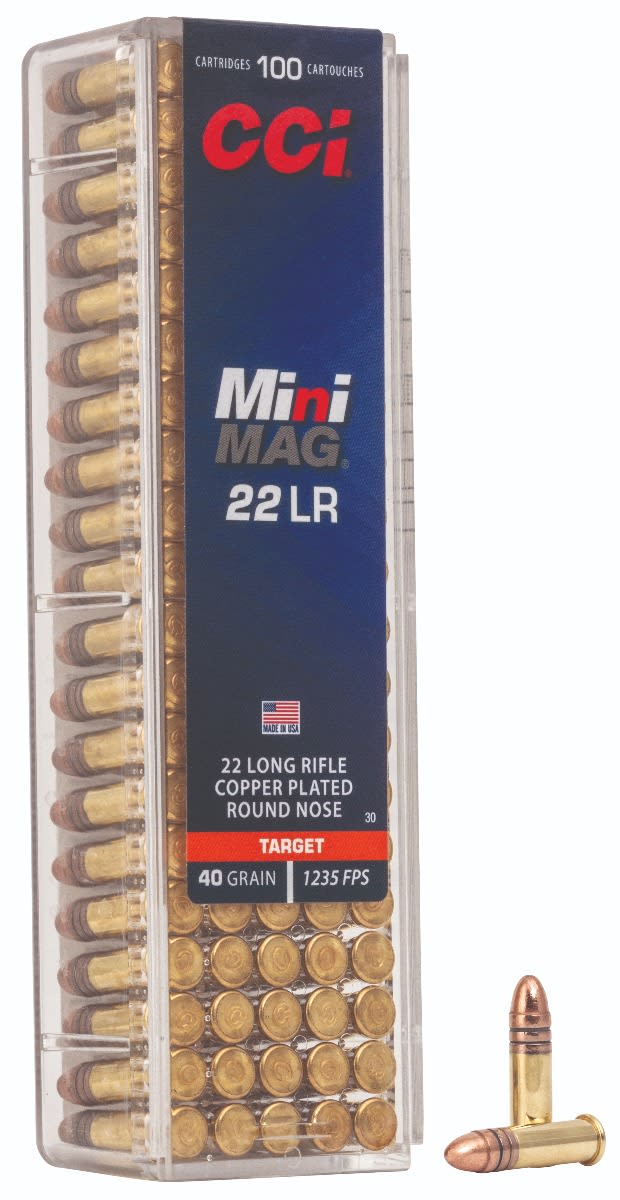 CCI Target/Plinking 22 Lr, 40 gr Copper Plated Round Nose, 100 rounds