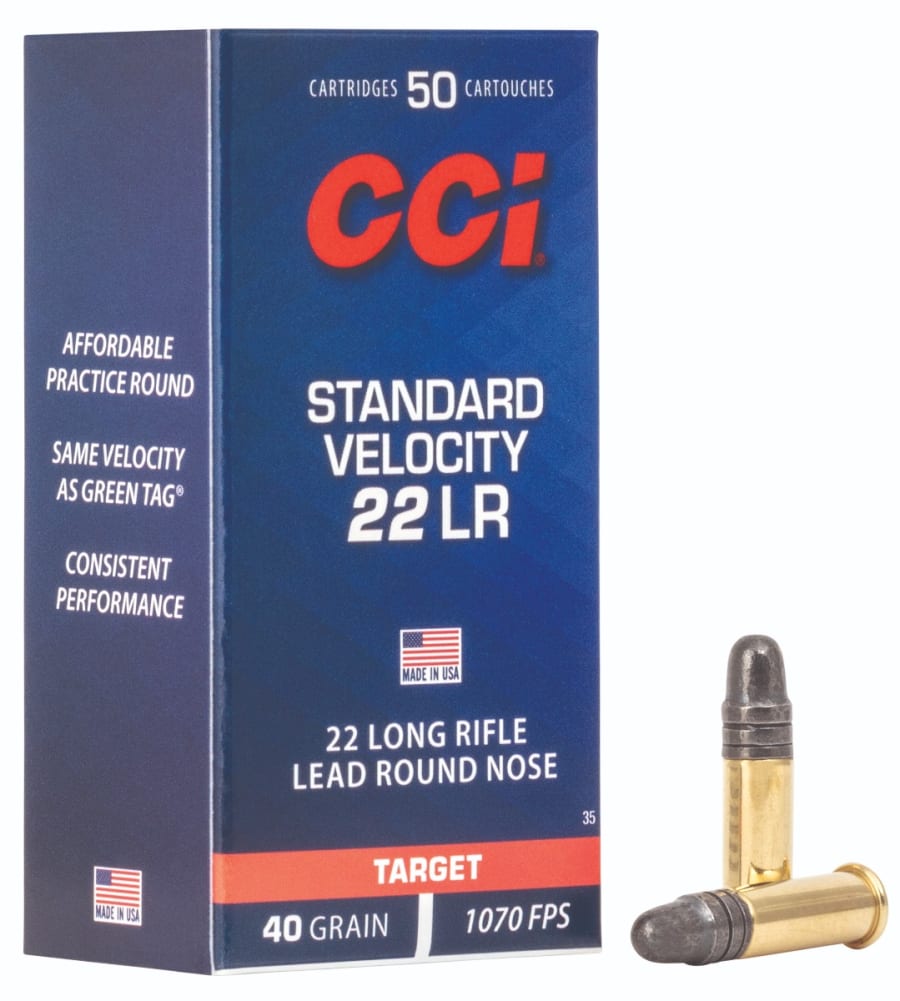 CCI Target/Plinking 22 Lr, 40 gr Lead Round Nose, 50 rounds (Model 35)
