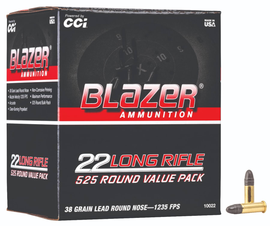 CCI Blazer 22 Lr, 38 gr Lead Round Nose, 525 rounds
