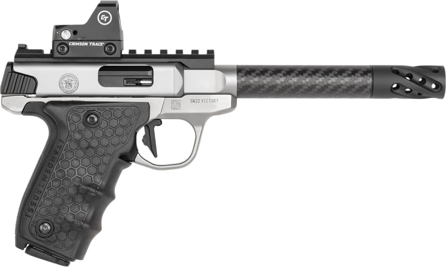 Smith & Wesson SW22 Victory Target Carbon RD 22 LR Pistol, 10+1 rd, 6" barrel, Stainless Steel