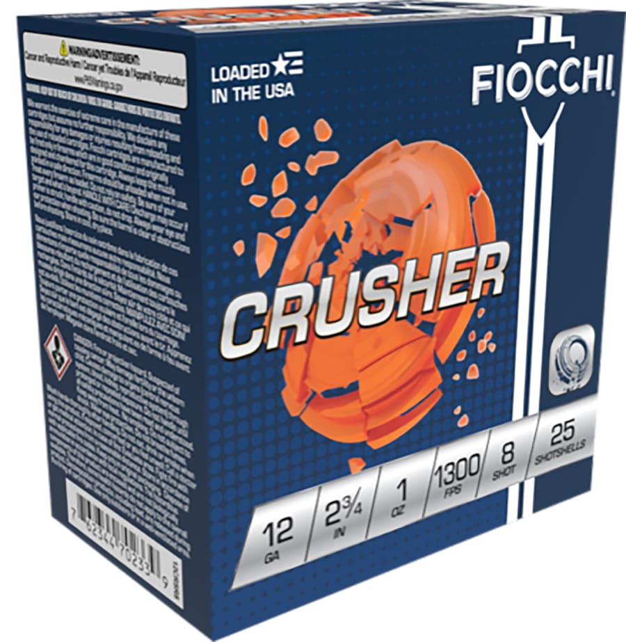 Fiocchi Exacta Premium Competition 12 Gauge, 2.75" shell, size 8 shot, 25 rounds (Model 12CRSR8)