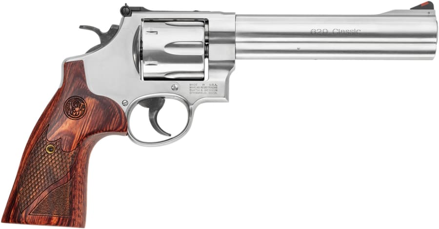 Smith & Wesson 629 Deluxe 44 Rem Mag Revolver, 6 rd, 6.5" barrel, Stainless Steel