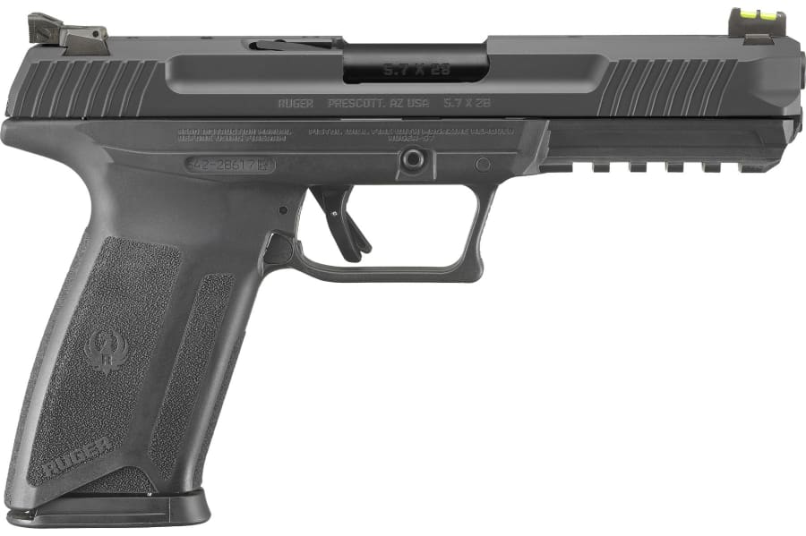 Ruger-57 PRO 5.7x28mm Pistol, 20+1 rd, 4.94" barrel, Black