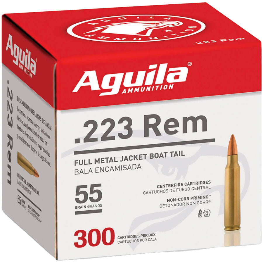 Aguila Rifle 223 Rem, 55 gr Full Metal Jacket, 300 rounds