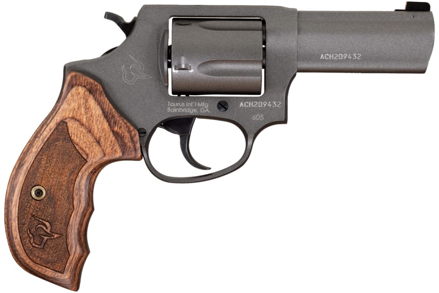 Taurus 605 Defender 357 Mag Revolver, 5 rd, 3" barrel, Silver