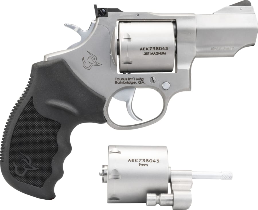 Taurus 692 Dual Cylinder 357 Mag/9mm Luger Revolver, 7 rd, 2.5" barrel, Stainless Steel