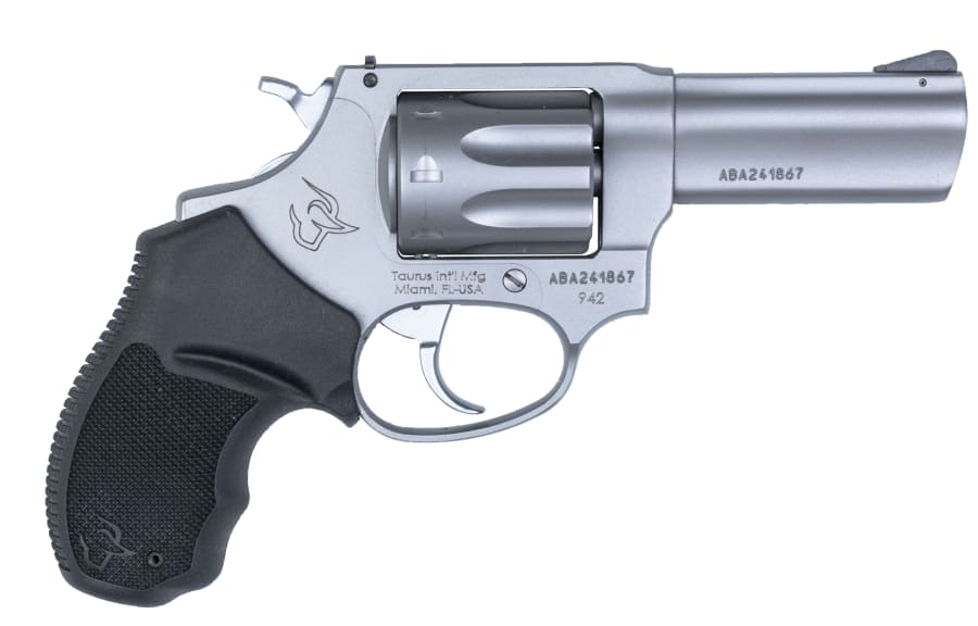 Taurus 942 22 LR Revolver, 8 rd, 3" barrel, Stainless Steel