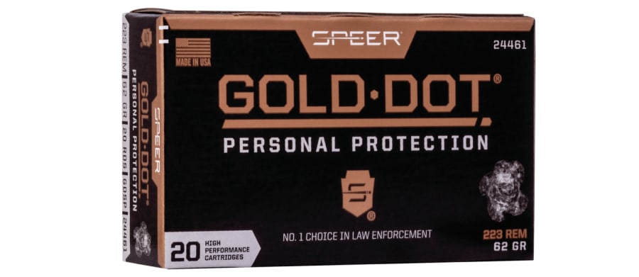 Speer 223 Rem, 62 gr Gold Dot Hollow Point, 20 rounds