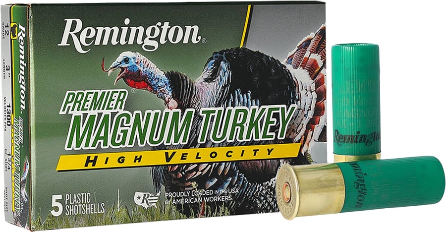 Remington Premier Magnum Turkey 12 Gauge, 3" shell, size 5 shot, 5 rounds