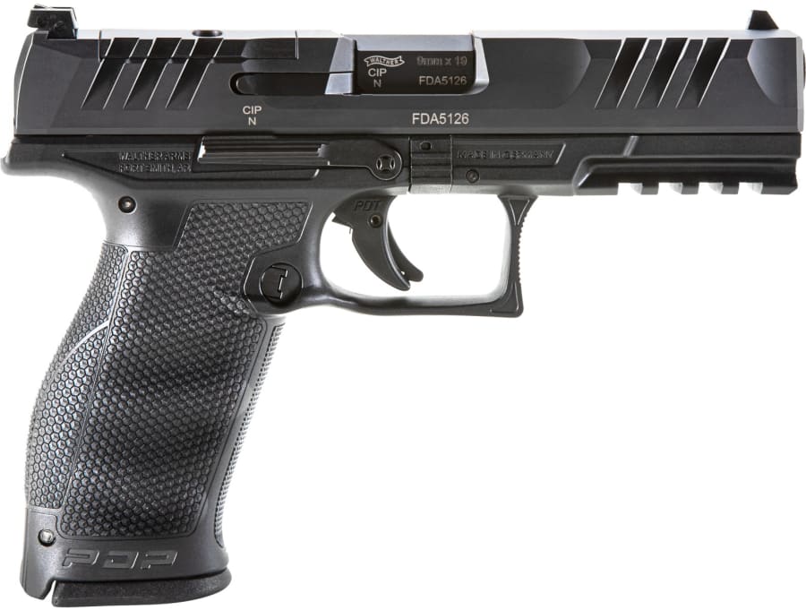 Walther Arms PDP Optic Ready 9mm Luger Pistol, 18+1 rd, 4.5" barrel, Black