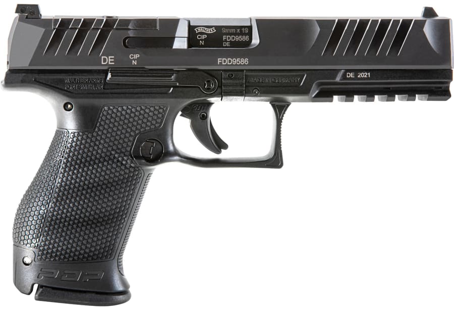 Walther Arms PDP Optic Ready 9mm Luger Pistol, 15+1 rd, 5" barrel, Black