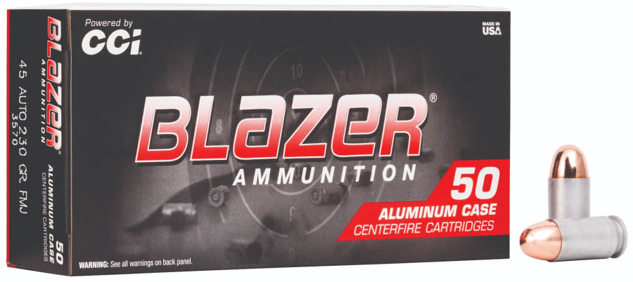CCI Blazer 45 Auto, 230 gr Full Metal Jacket, 50 rounds (Model 3570)