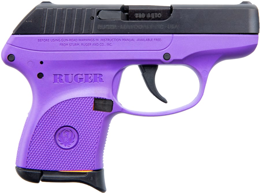 Ruger LCP 380 Auto Pistol, 6+1 rd, 2.75" barrel, Blue/Purple, Talo Edition