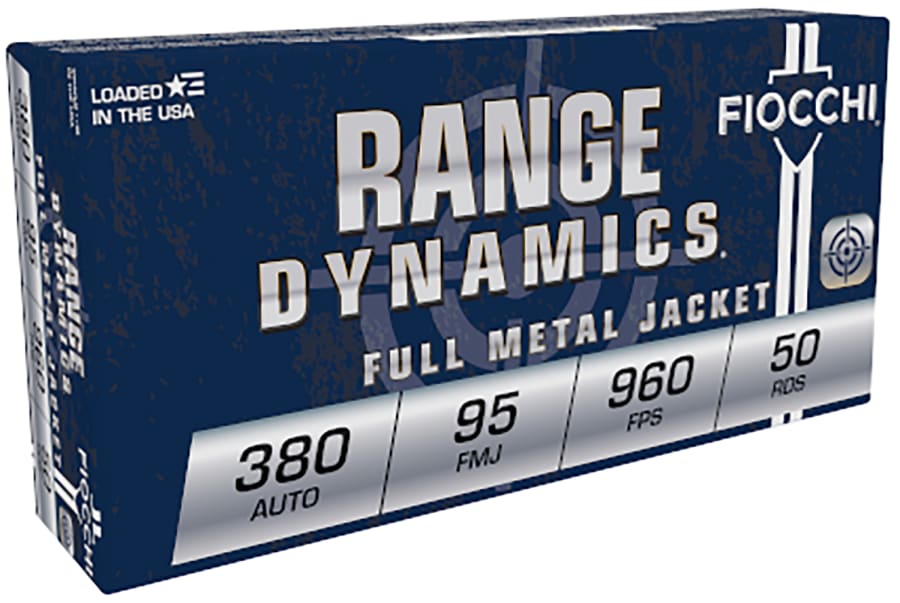 Fiocchi Range Dynamics 380 Auto, 95 gr Full Metal Jacket, 50 rounds