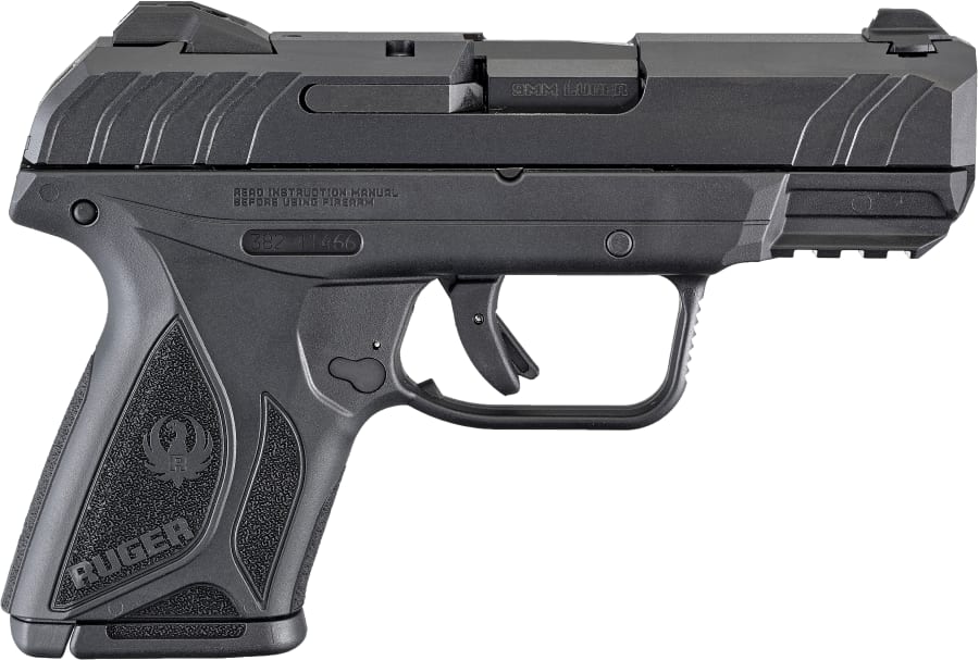 Ruger Security 9 Compact 9mm Luger Pistol, 10+1 rd, 3.42" barrel, Black/Blue