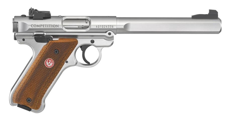Ruger Mark IV Competition 22 LR Pistol, 10+1 rd, 6.88" barrel, Stainless Steel