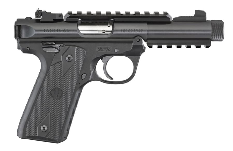 Ruger Mark IV 22/45 Tactical 22 LR Pistol, 10+1 rd, 4.4" barrel, Black