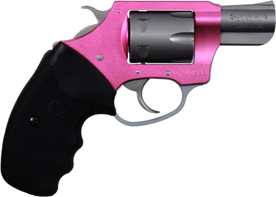 Charter Arms Pathfinder Lite 22 WMR Revolver, 8 rd, 2" barrel, Pink/Stainless Steel