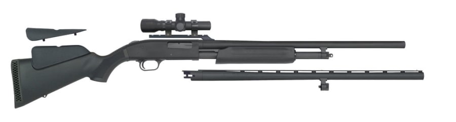 Mossberg 500 Field / Deer Combo 20 Gauge Pump Action Shotgun, 5+1 rd, 24" barrel, Blue (Model 54047)