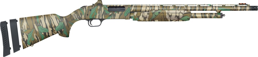 Mossberg 500 Super Bantam W/Holosun 20 Gauge Pump Action Shotgun, 5+1 rd, 20" barrel, Camo, Mossy Oak Greenleaf